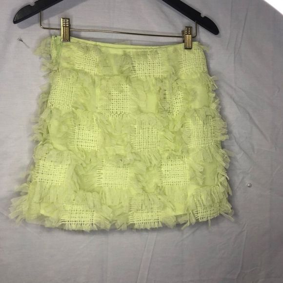 Asos Edition Women's Yellow Textured Mesh Mini Skirt Size 2 NWT - Picture 12 of 14